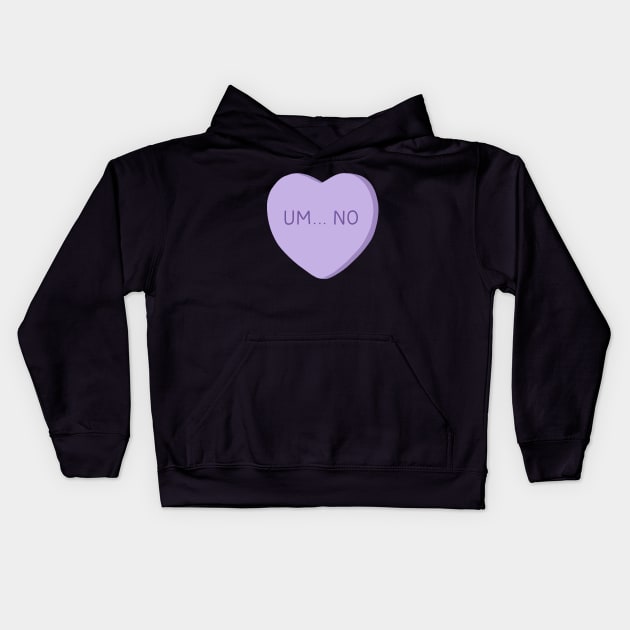 Mean Valentines Day Candy Kids Hoodie by valentinahramov